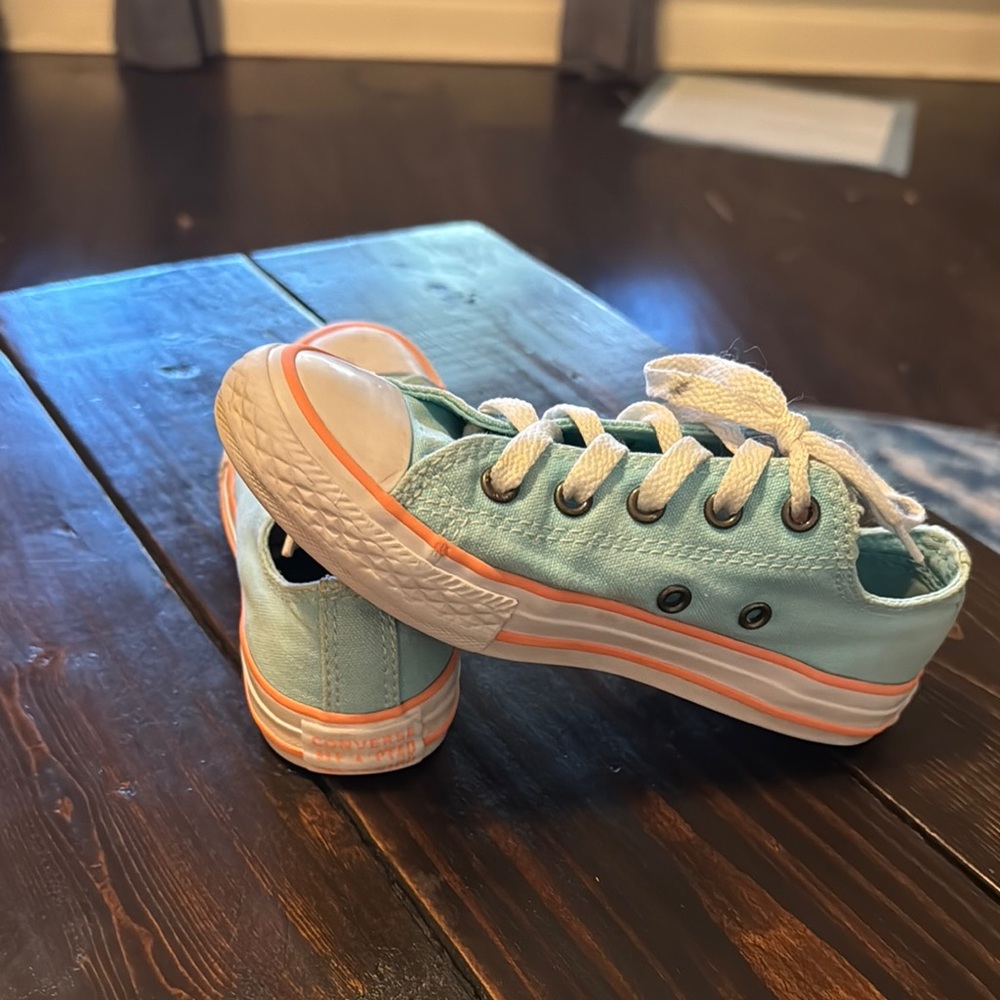 Converse Blue and Orange Sneakers with Canvas Upper
